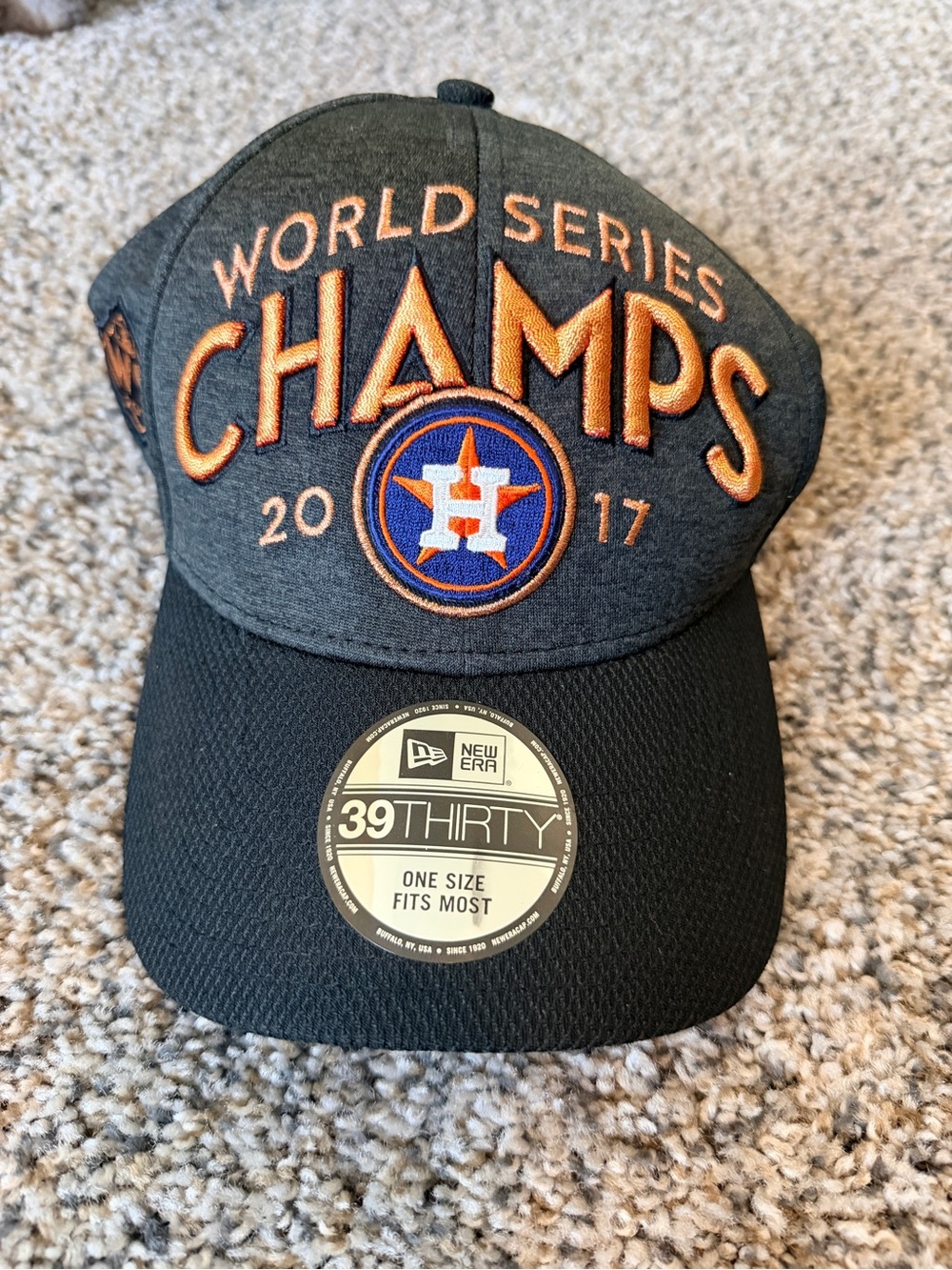 New Era Houston Astros World Series Champs Cap - Navy & Gray